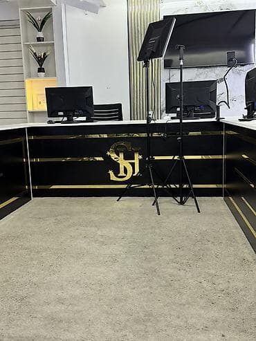 Ofis üçün qəbul masası/L-forma iş masası dəsti - Dizayn: L-formalı — 1