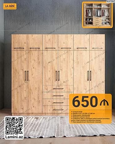 seyf qapi: LA MİNİ 6 qapılı dolab - Kod: 5366 - Ölçü: D 47 × H 250 × E 240 sm - — 1