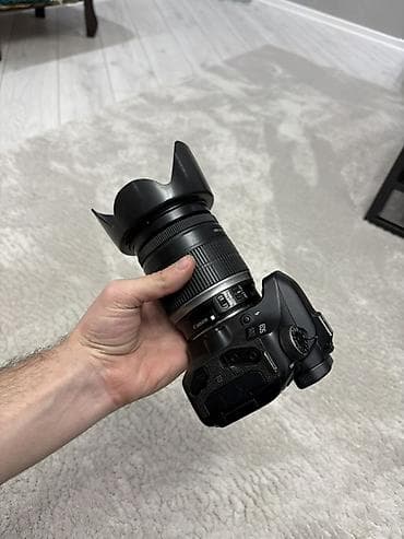 canon lens: Fotoaparat seti – Canon eos80d+ obyektivlər + flaş + çanta + original — 7