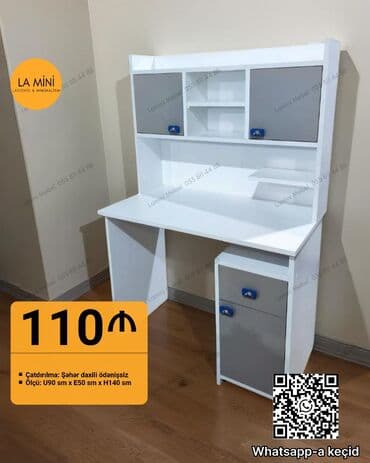 стол нержавейка: Kompüter masası, Yeni, Açılmayan, Laminat, Dördbucaq masa — 5