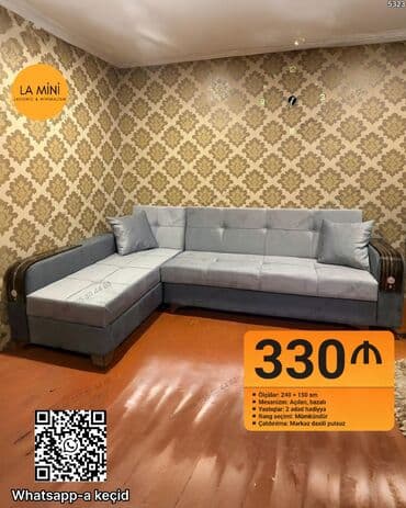 mini divanlar: Künc divan, Açılan, Bazalı, Şəhərdaxili pulsuz çatdırılma — 1