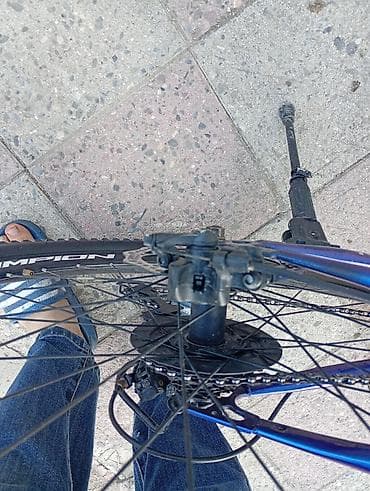 velsiped: Champion markalı velosiped. Mavi rəngli çərçivəyə malikdir və — 4