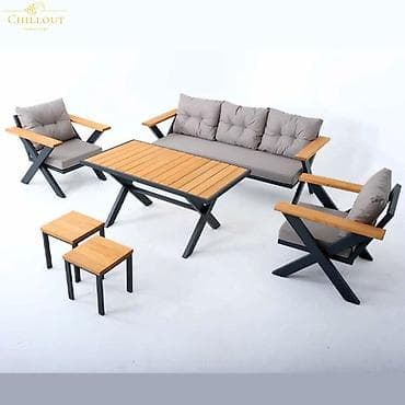 mekteb mebeli: Dördbucaq masa, Açılmayan, Skameykalar ilə, Alüminium — 1