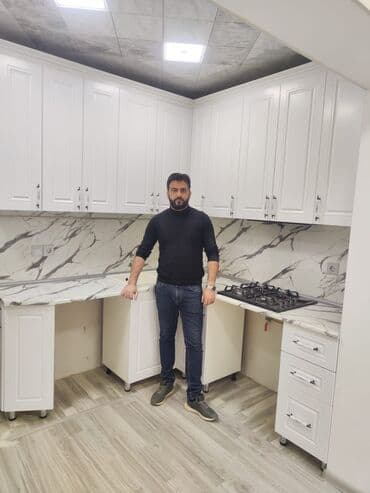 ucuz metbex mebelleri: Sifarişlə mətbəx dəsti, Özü çəkən petlələr, MDF, Kredit var, Pulsuz çatdırılma — 1