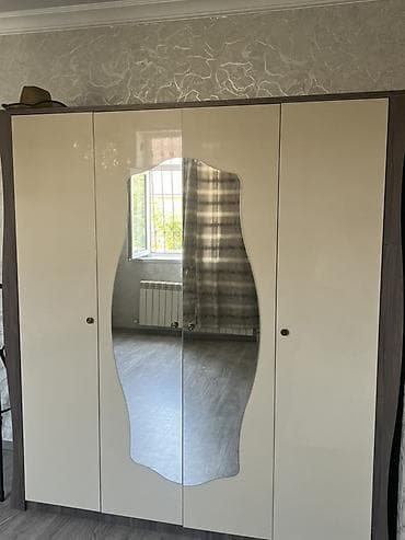 paltar dolabi ucuz: Dörd qapılı yataq otağı dolabı - Material: MDF/LDSP kombinasiyası — 1