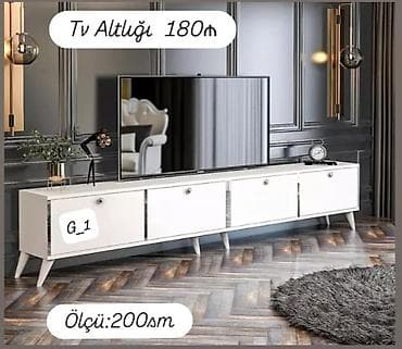 TV altlığı – model G_1 - Rəng: ağ - Üslub: minimalist, müasir - — 1