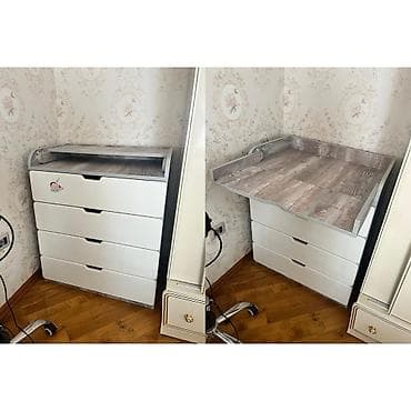 ((9692))*Asya* Qiymet.110 azn. Uşaq geyinme masasi ve dolab. Ikisi