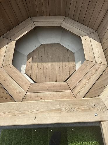 ucuz mal: Açıq havaya uyğun odunla qızdırılan taxta “hot tub” – böyük həcimli — 8