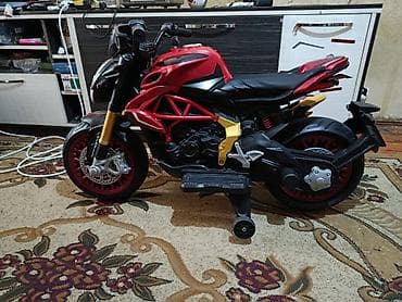 Uşaq üçün elektrikli motosiklet – sport dizayn - Rəng: qırmızı-qara