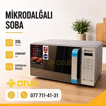 Mikrodalğalı soba Five minutes, Mikrodalğalar ilə, rəng - Gümüşü