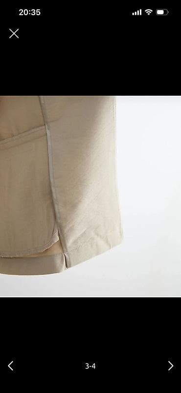 Bej rəngli qadın blezeri - Kəsim: Klassik, düz siluet; bir düyməli — 2