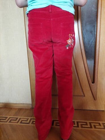 şalvar cins: Velvet şalvar, L razmer, arxada tikişli naxiş el işlemesi var. Çinici — 2