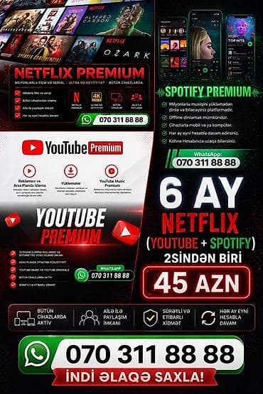 парк развлечений: Rəqəmsal abonelik xidmətləri paketi – Netflix Premium, Spotify — 7