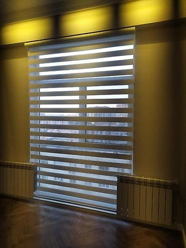 Ev saatları: Zebra perde – işıq-nəzarət funksiyalı rulon sistem. - İki qat parça — 4