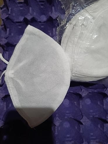 Ağ rəngli çoxqatlı qoruyucu maskalar - Nəfəsalan, toxunmamış — 2