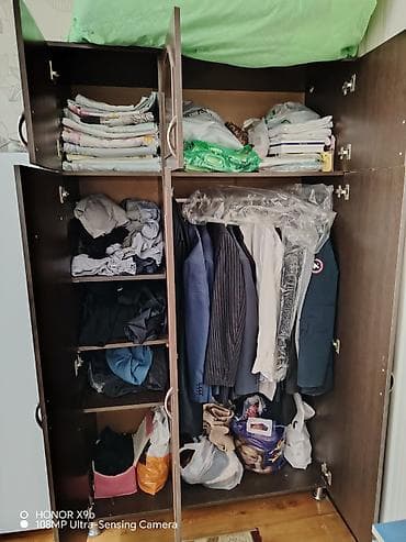 paltarla: İşlənmiş, 5 qapı, Siyirməli, Qəhvəyi, Taxta, Açılan, Düz dolab — 3