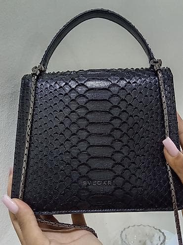 BVLGARI Serpenti Forever çanta - Rəng: qara - Material: ilan pulcuklu