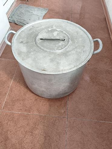 aş qazani: Qazan, rəng - Gümüşü, Alüminium, 5-dən çox l, SSRİ — 1