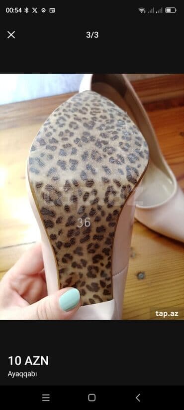 tangetka ayaqqabi modelleri: Tuflilər, Ölçü: 36, rəng - Bej, Yeni — 6