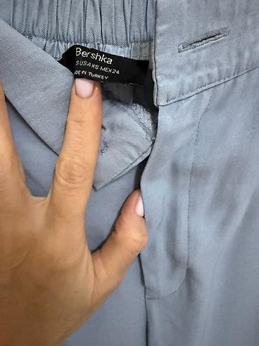 desd geyimler: Bershka qadın kostyumu – açıq göy rəngdə - Brend: Bershka - Dəst — 4