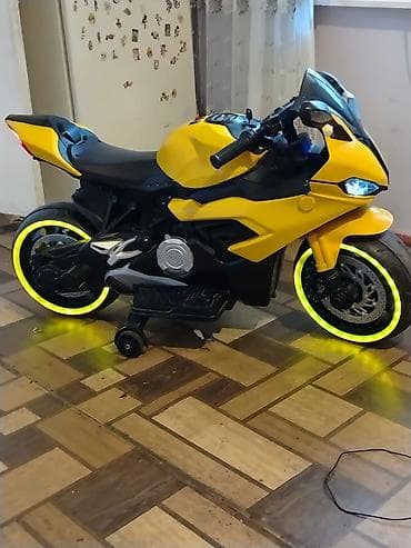 Uşaq üçün elektrikli motosiklet – sport dizayn, sarı-qara rəngdə lalafo.az -da Uşaq üçün elektrikli motosiklet – sport dizayn, sarı-qara rəngdə