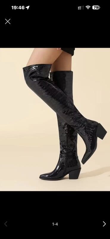 Çəkmə, Ölçü: 40, rəng - Qara, Yeni