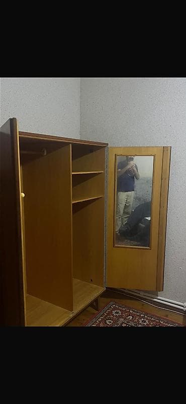 taxta ref: Taxta paltar şkafı - Klassik dizaynlı, iki qapılı paltar şkafı - — 1