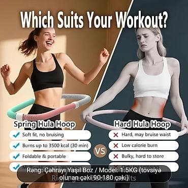 Ovçuluq və balıqçılıq: Məhsul: Spring Hula Hoop – tam bədən məşqi halqası Rəng — 2