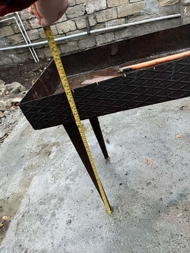 Quruducular: Metall manqal/şiş kabab üçün soba - Material: qalın metal sac — 4