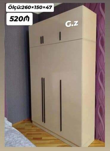 Açılan, 4 qapılı Düz dolab, Qarderob, paltar dolabı