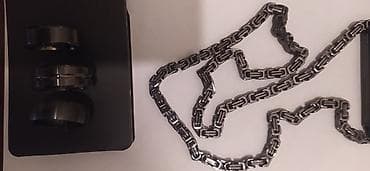 gumus dest: Kişilər üçün zərgərlik dəsti - Metal: paslanmayan polad tonunda - — 4