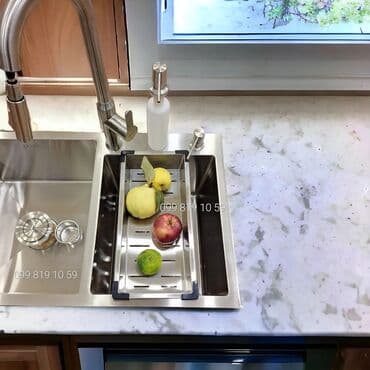 metbex moykasi: Yeni Düzbucaqlı Mətbəx çanağı, Paslanmaz polad, Pulsuz çatdırılma — 6