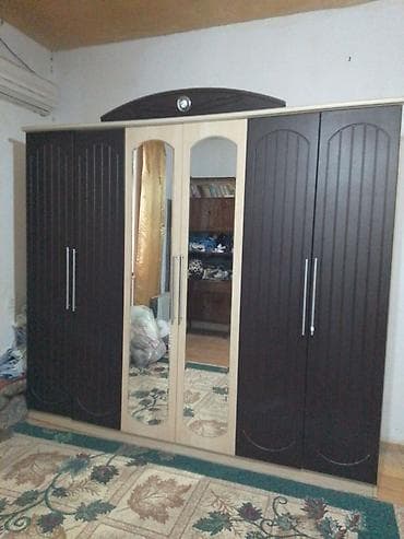 ev saati modelleri: 5 qapı, Qəhvəyi, Digər material, Açılan, Düz dolab — 2