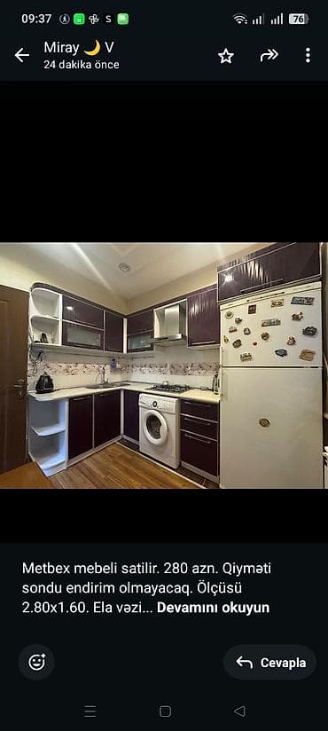 qaz sobalar: Metbex mebeli satilir. 280 azn. Qiyməti sondu endirim olmayacaq — 1