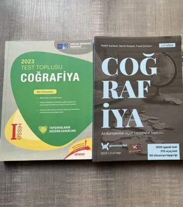 coğrafiya test toplusu 2 ci hisse pdf 2023: Coğrafiya üzrə 3 kitabdan ibarət hazırlıq dəsti. Qiymətlə bağlı yaza — 1