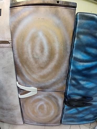 İşlənmiş 2 qapılı Indesit Soyuducu Satılır, rəng - Bənövşəyi, Təkərli