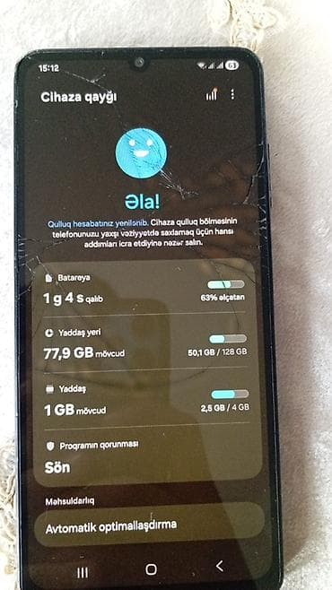 ses guclendirici satilir: Samsung Galaxy A06, 128 GB, rəng - Mavi, Qırıq — 2