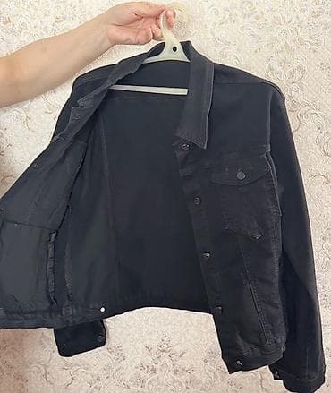 Qara denim cins pencək - Rəng: tam qara - Model: klassik “jeans — 3