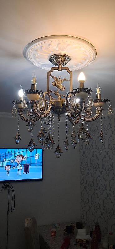 lustur modelleri: Çılçıraq, 6 lampa, Metal — 4