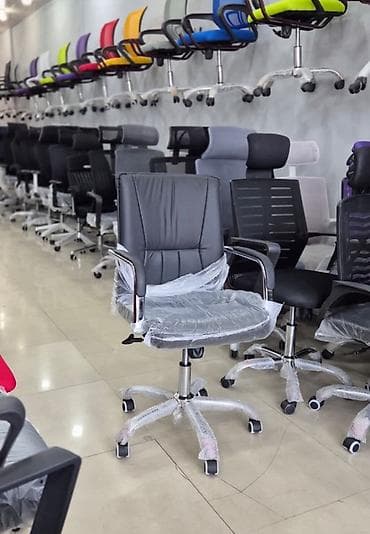 ofis kreslolari: Təkərli, Qolları tənzimlənmir, Parça — 4