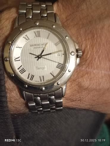 saat still: İşlənmiş, Qol saatı, Raymond, rəng - Gümüşü — 1