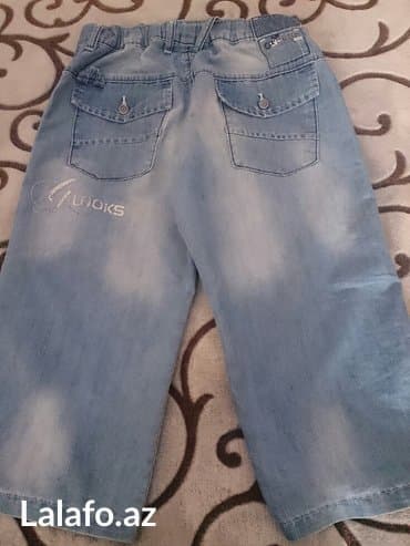 BYD: Капри джинсовые на 13-14 лет — 2