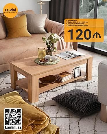 sac stolu: Dördbucaq masa, Açılmayan, Təkərsiz, Teksturalı laminat, Zəmanətsiz, Pulsuz quraşdırılma — 1
