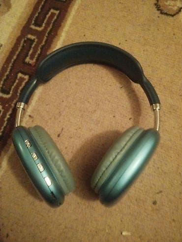 airpods qulaqcıq: Bluetooth qulaqlıq – göy rəngli, başüstü (over‑ear) dizayn - Simsiz — 2