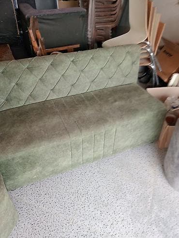 kunc divan kreditle: Məhsul: Yumşaq oturma divanı (kafe/restoran üçün) - Rəng: Zeytun-yaşıl — 4