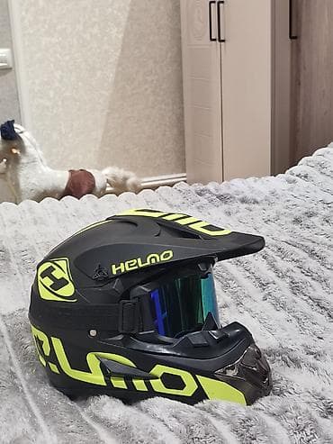 yumze matoru: HELNO off-road/endurо kaskı + aynalı qoruyucu eynək dəsti - Növ — 2