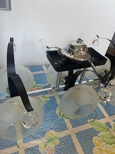 mis tavalar: Çılçıraq, 6 lampa, Şüşə — 1