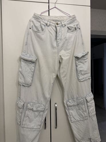 qabardindən qadın şalvarları: Cinslər, Stradivarius, M, rəng - Mavi — 2