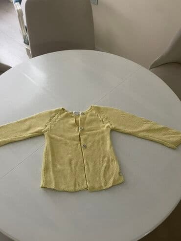 yay kalyaskası: Uşaq kardiqanı – açıq sarı rəngdə, nazik trikotaj. - Uzunqol, dairəvi — 1