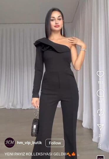 tulum geyim: Tulum, H&M, M, rəng - Qara — 2